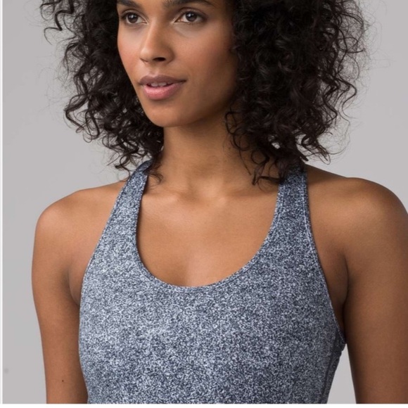 Lululemon Cool Racerback Tank Top Rio Mist White Black - Picture 11 of 12